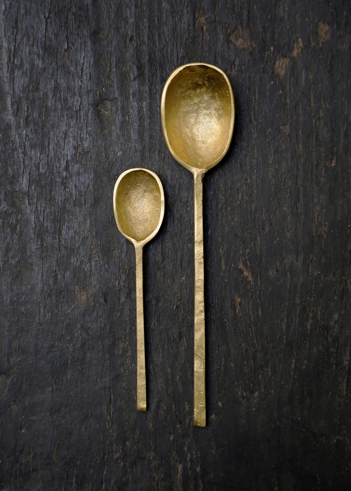 Narrow Spoons in Brass