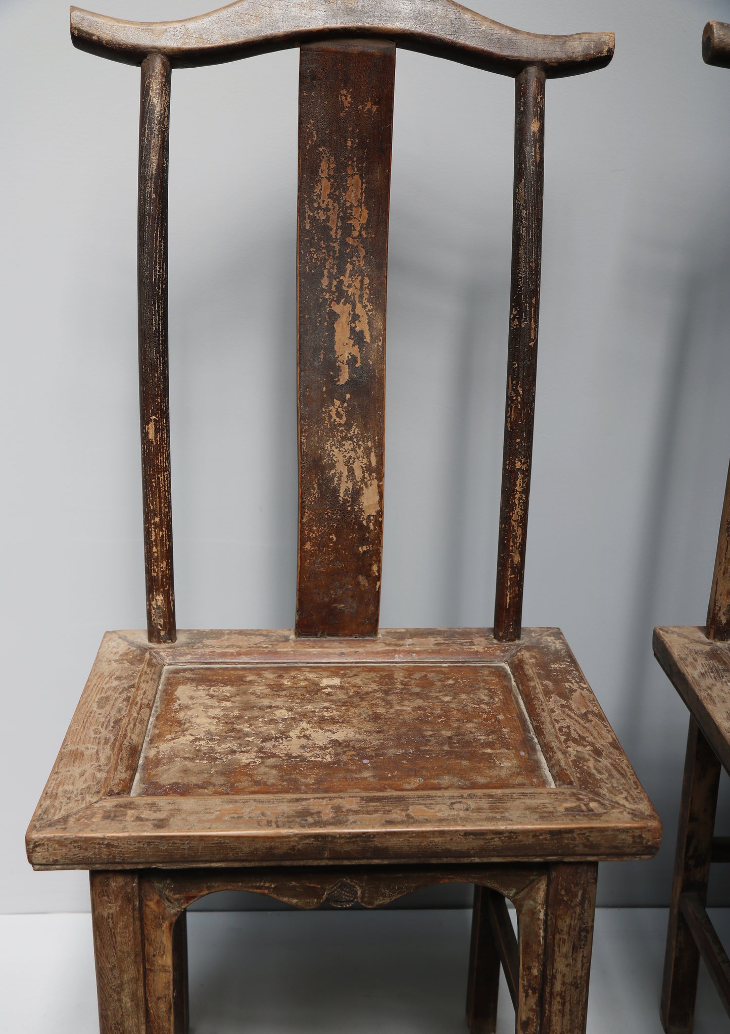 PAIR OF CHINESE YOKEBACK CHAIRS #C