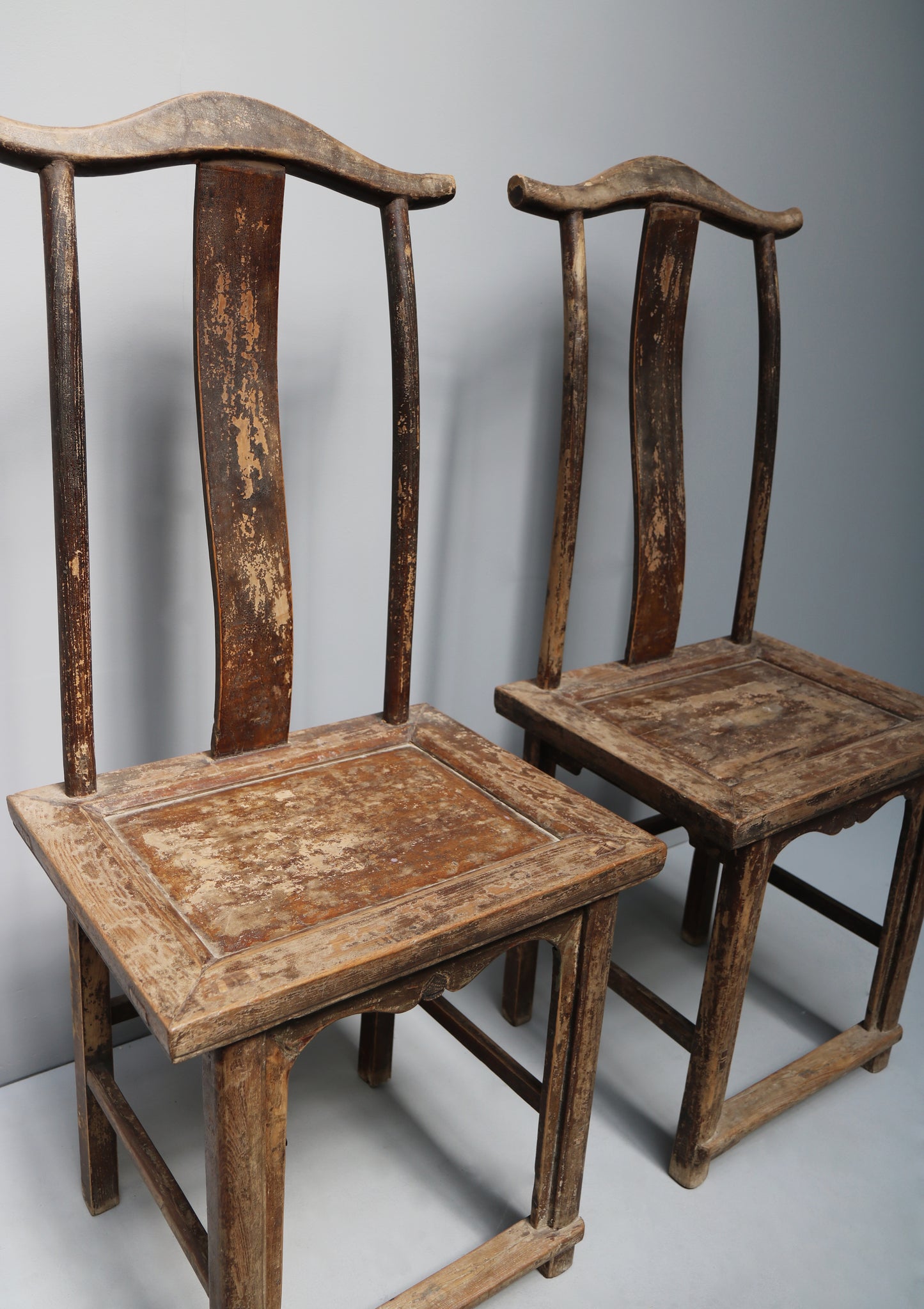 PAIR OF CHINESE YOKEBACK CHAIRS #C