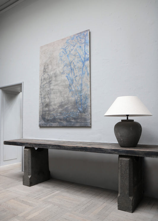 CONSOLE TABLE W. STONE LEGS