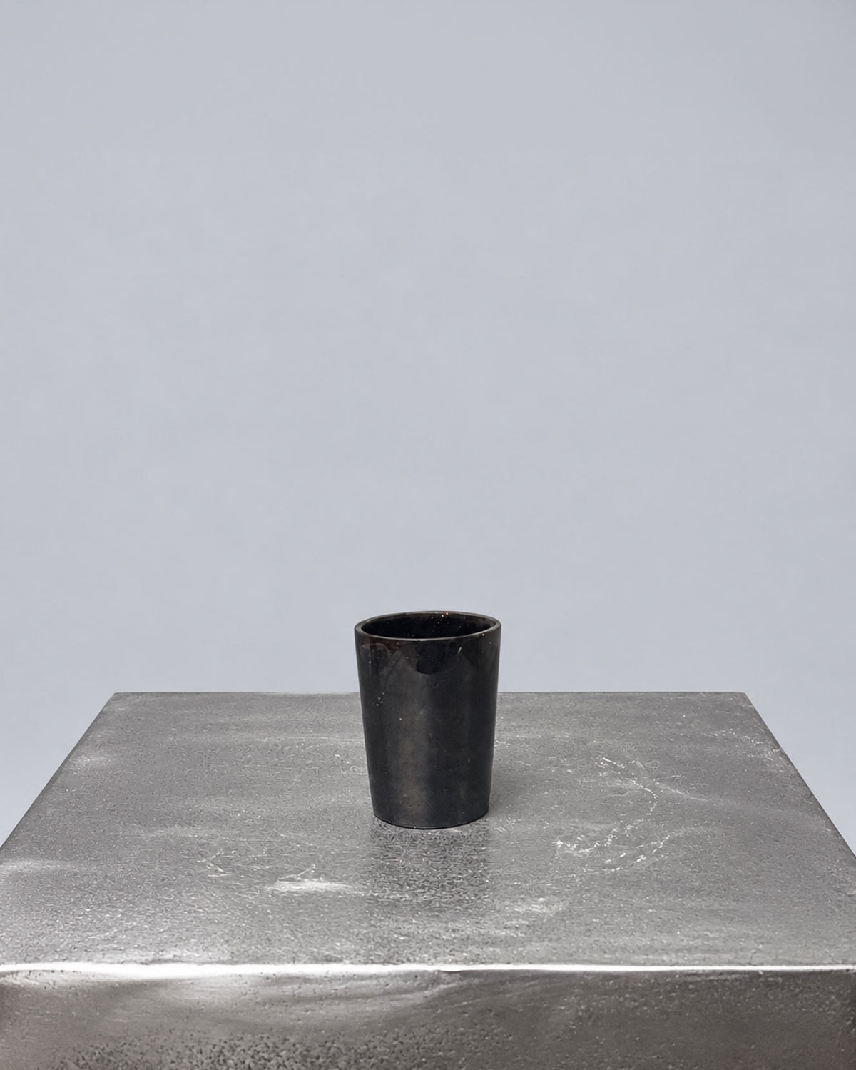 Black rock crystal glass
