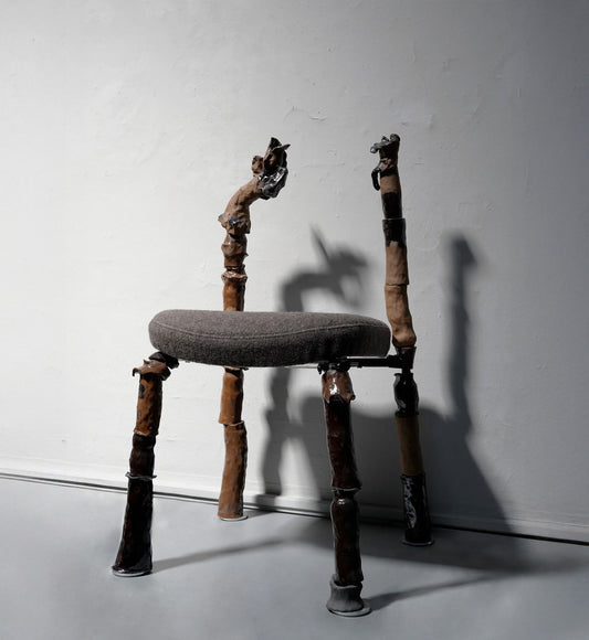 "Ceramic CHAIR #1 " 2024 by Giovanni Leonardo Bassan