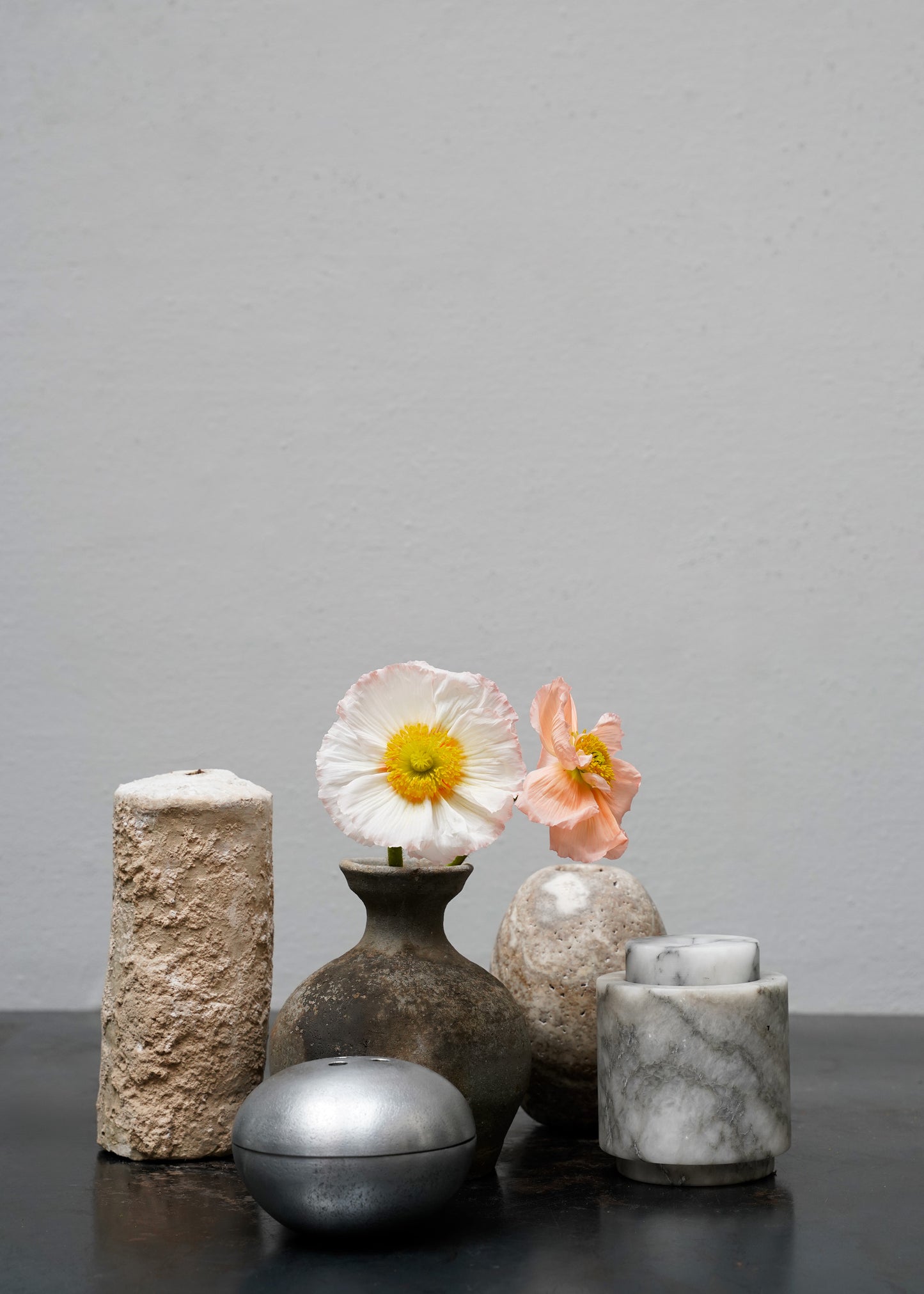 Runde Aluminiumvase - Klein