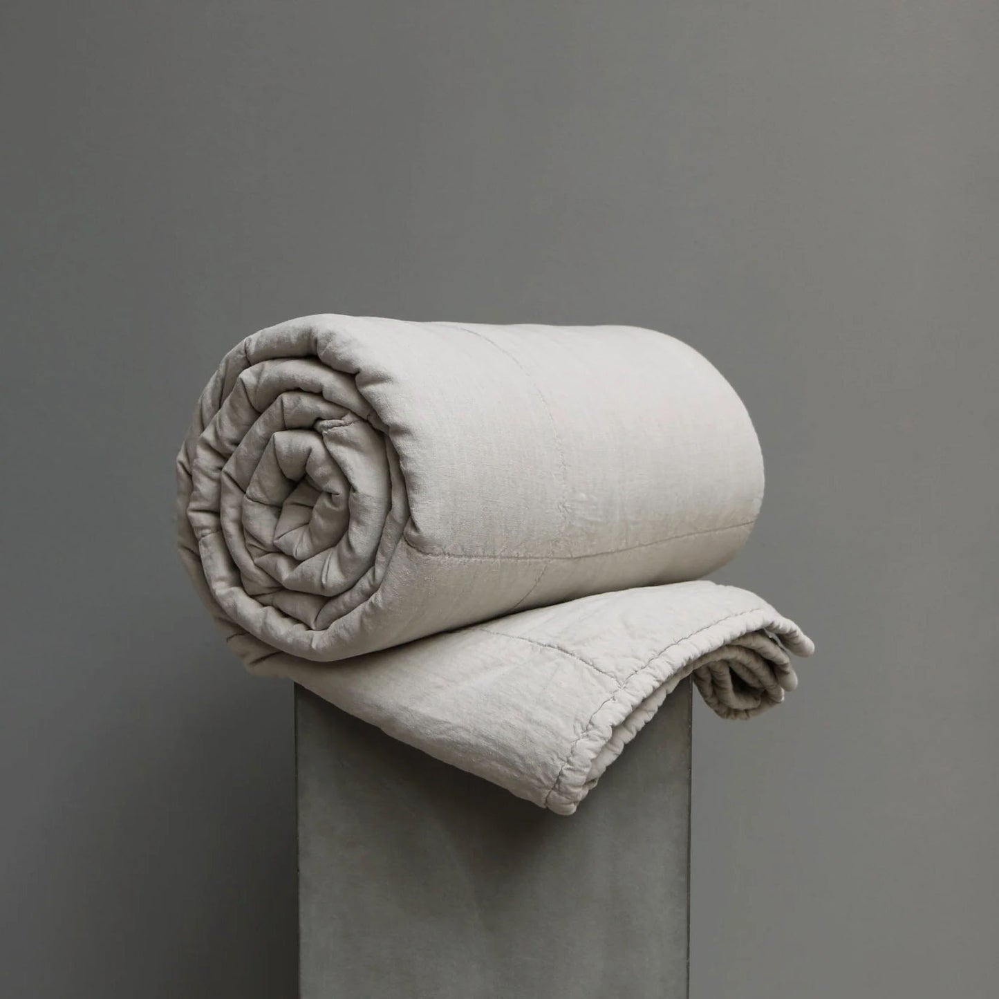 Linen Quilt Blanket - Mastice
