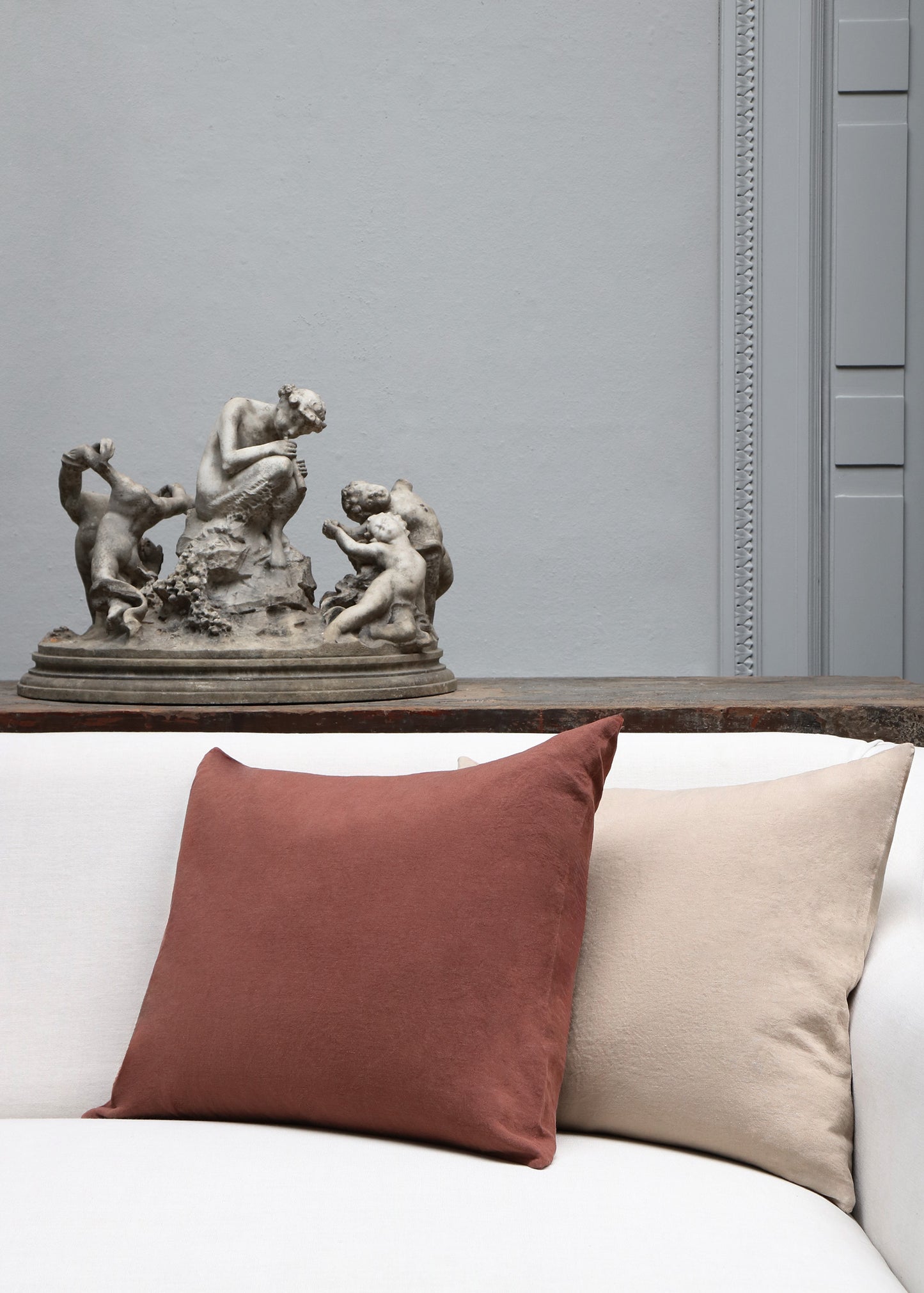 Linen Cushion Cover - Mattone