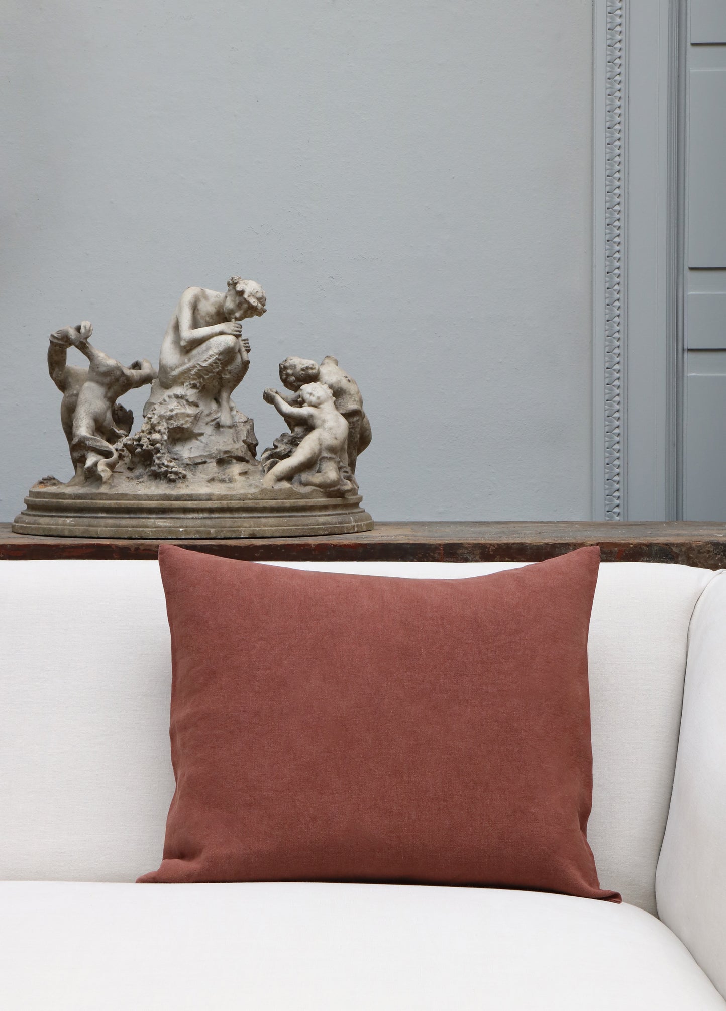 Heavy Linen Cushion Cover - Mattone