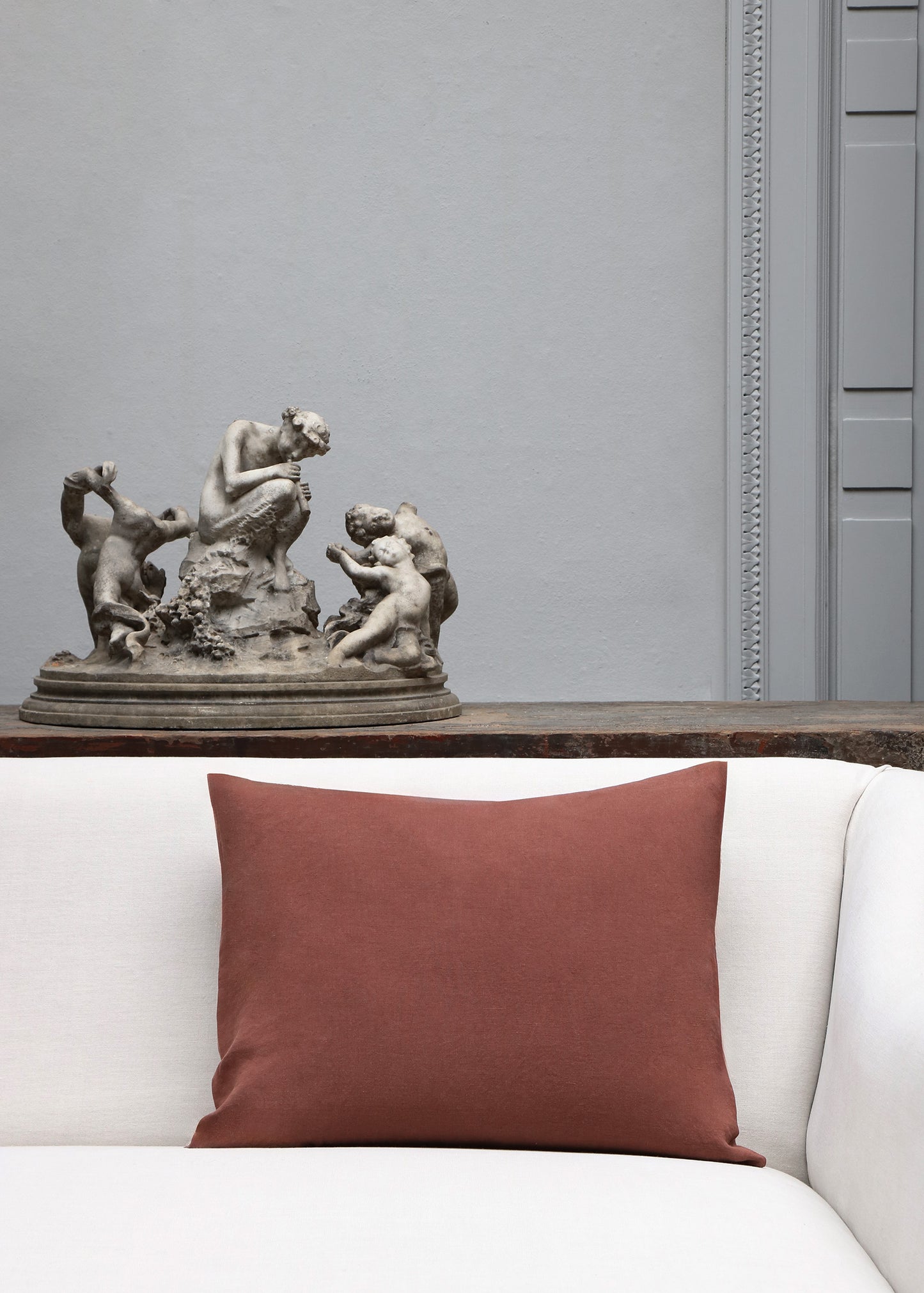 Linen Cushion Cover - Mattone