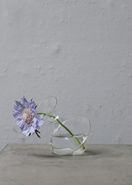 Tilted mouth blown Glass Vase