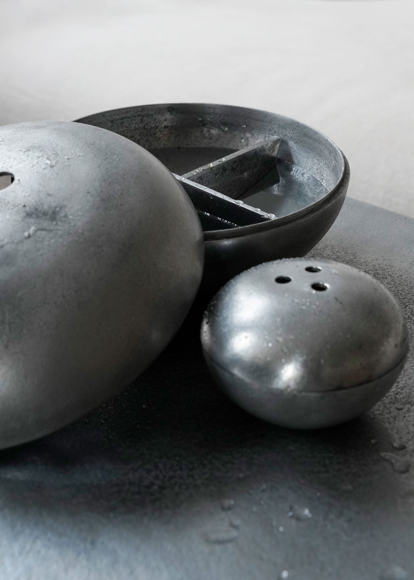 Runde Aluminiumvase - Groß