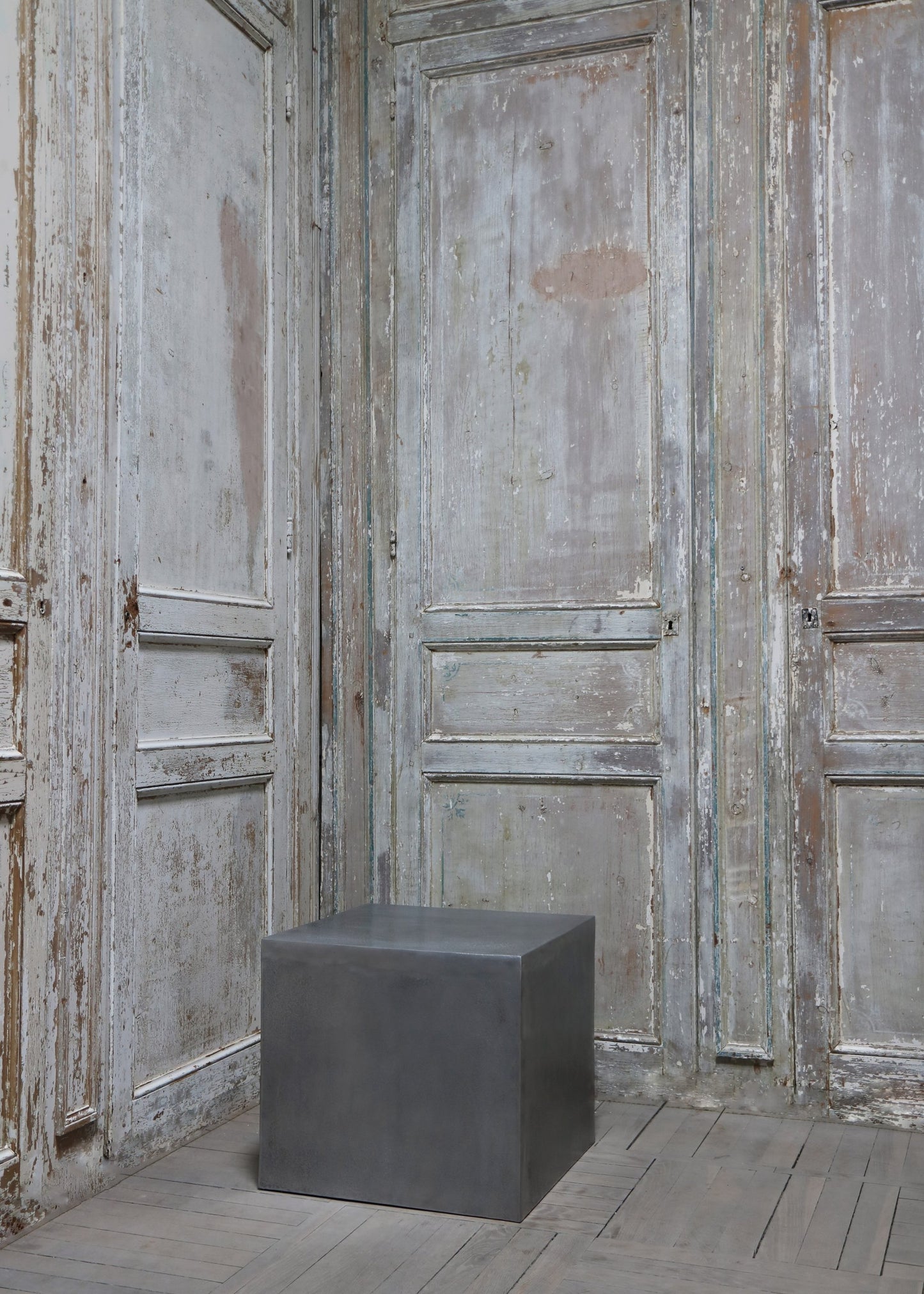 "ALUMINUM SIDE TABLE" BY OLIVER GUSTAV