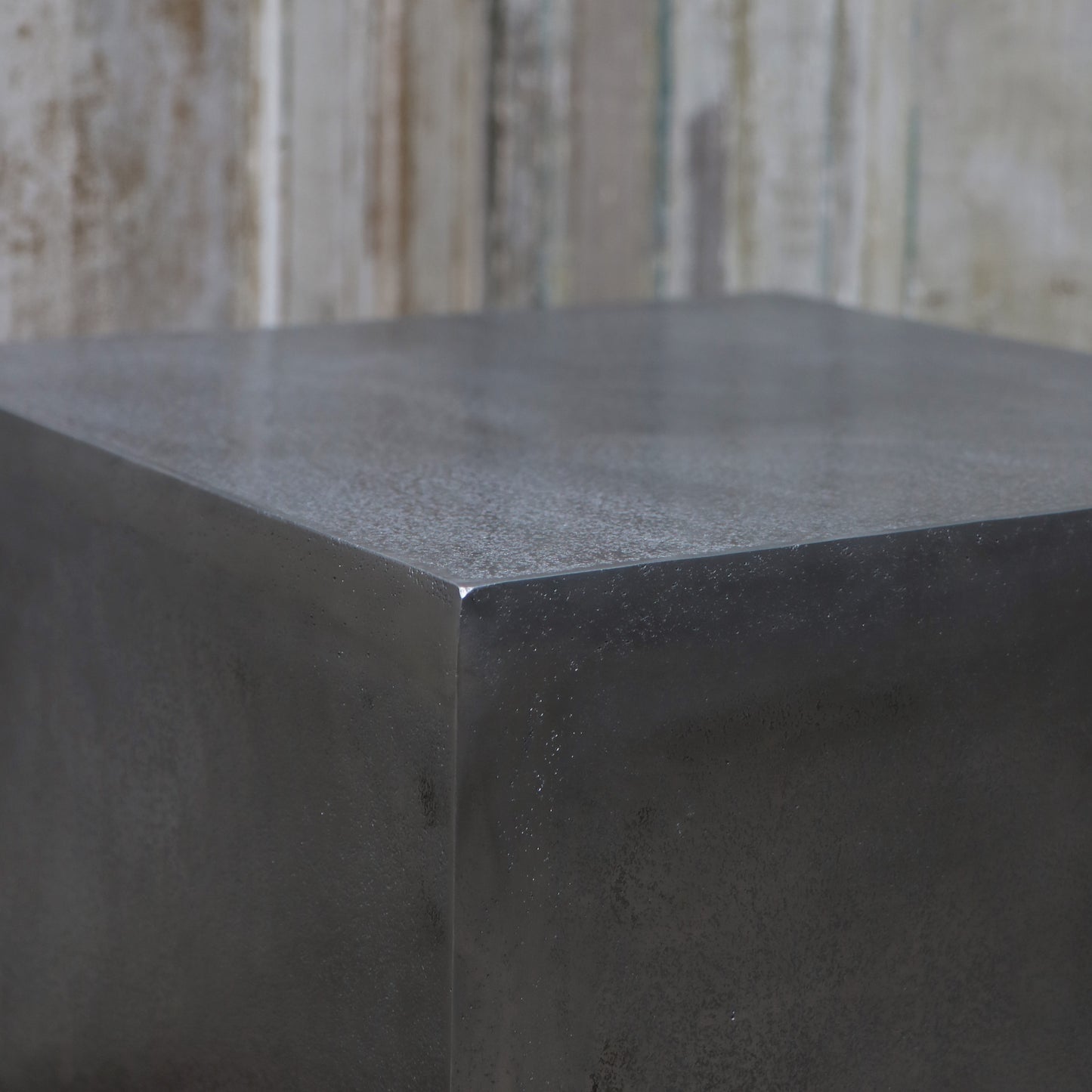"ALUMINUM SIDE TABLE" BY OLIVER GUSTAV