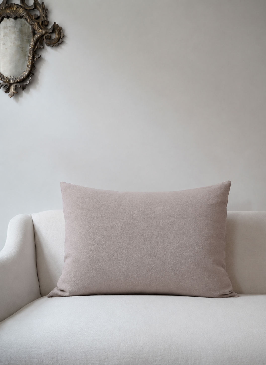 HEAVY LINEN CUSHION COVER LARGE - Quarzo