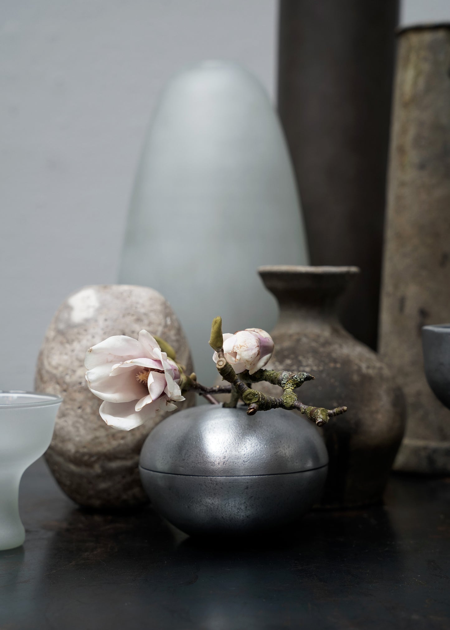 Runde Aluminiumvase - Klein