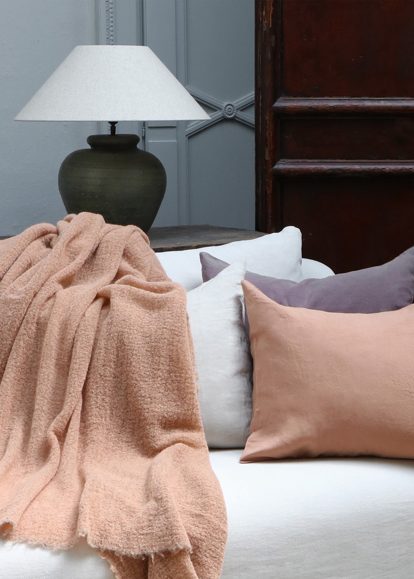 Alpaca Bed Plaid - Albicocca