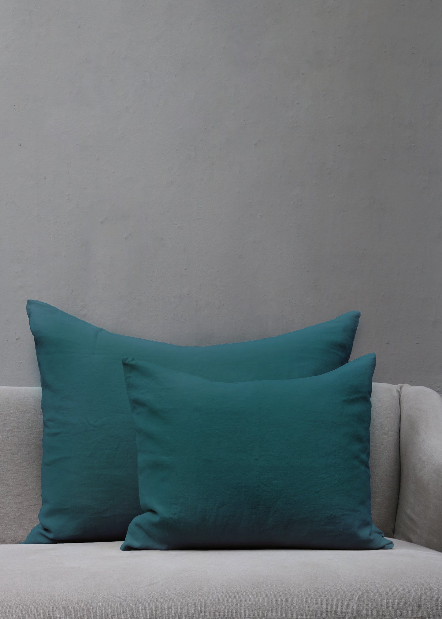 Linen Cushion Cover Small - Petroleum