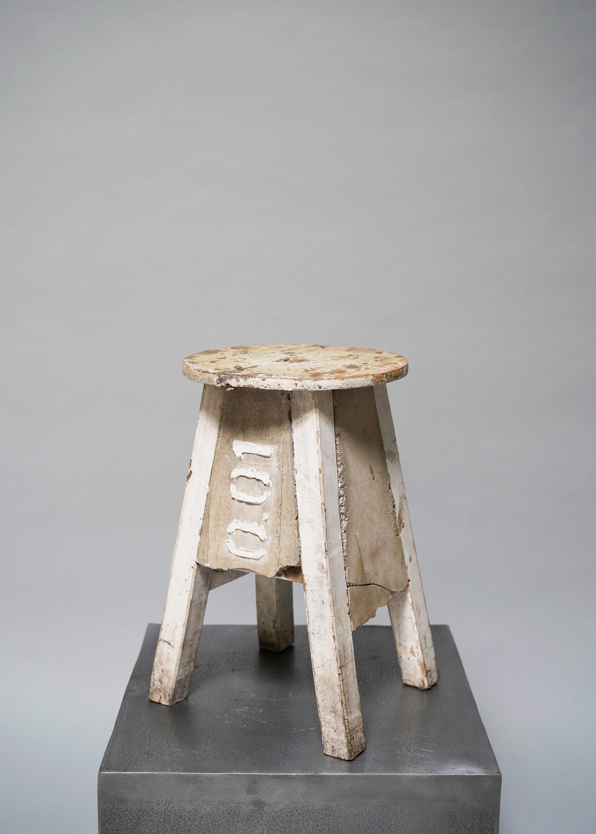Concrete and Wood Stool