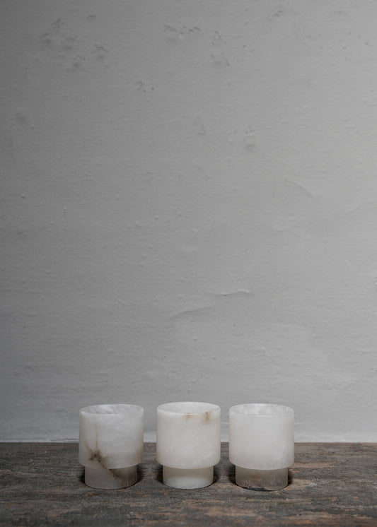 "Tea light Small in alabaster" by Michaël Verheyden