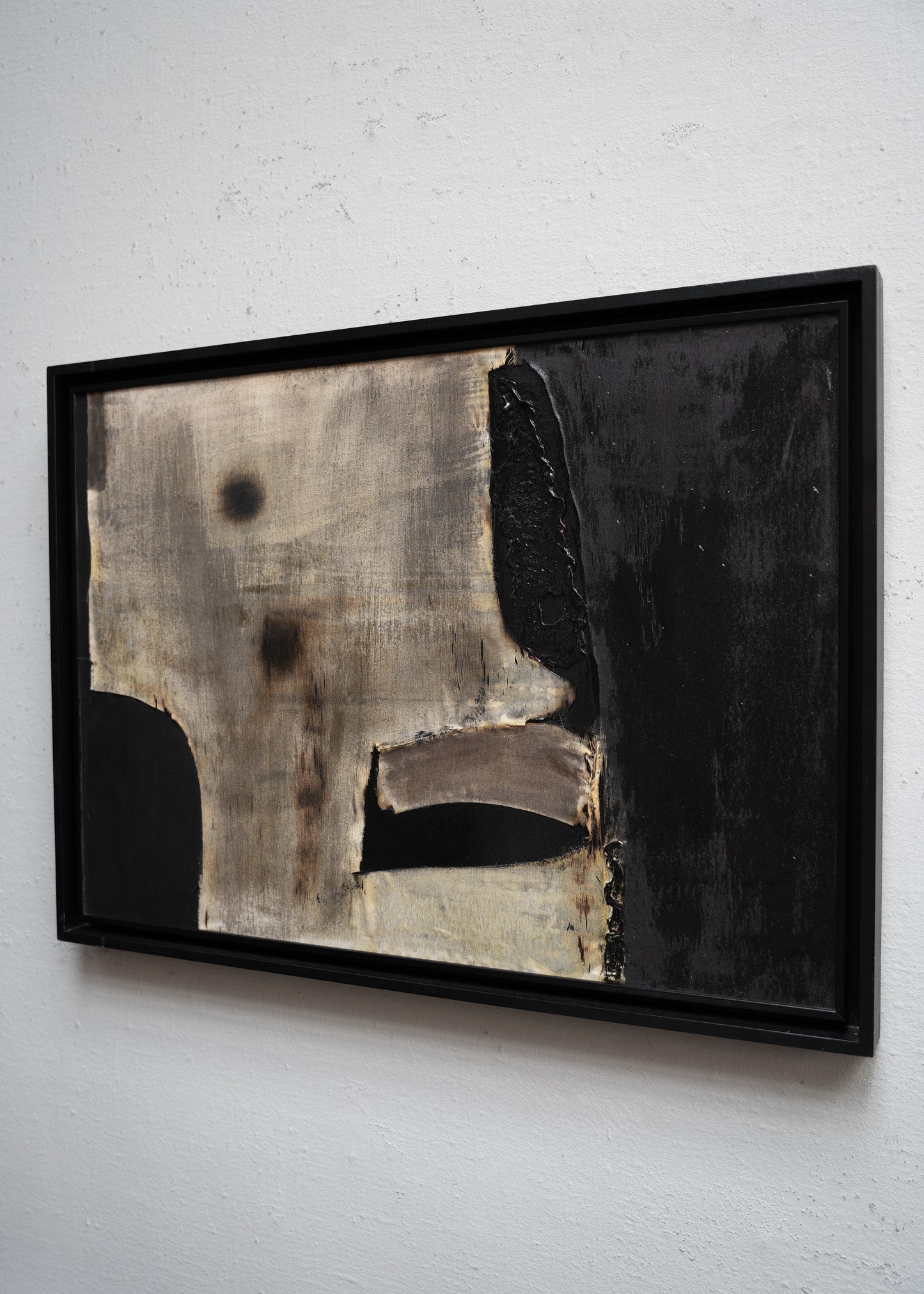Artpiece from fabric and mixed media