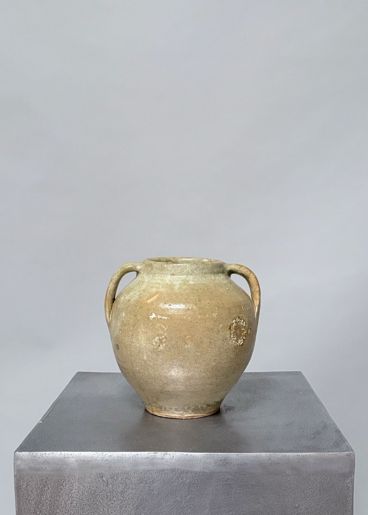 Old Clay Jar W. Yellow Glaze