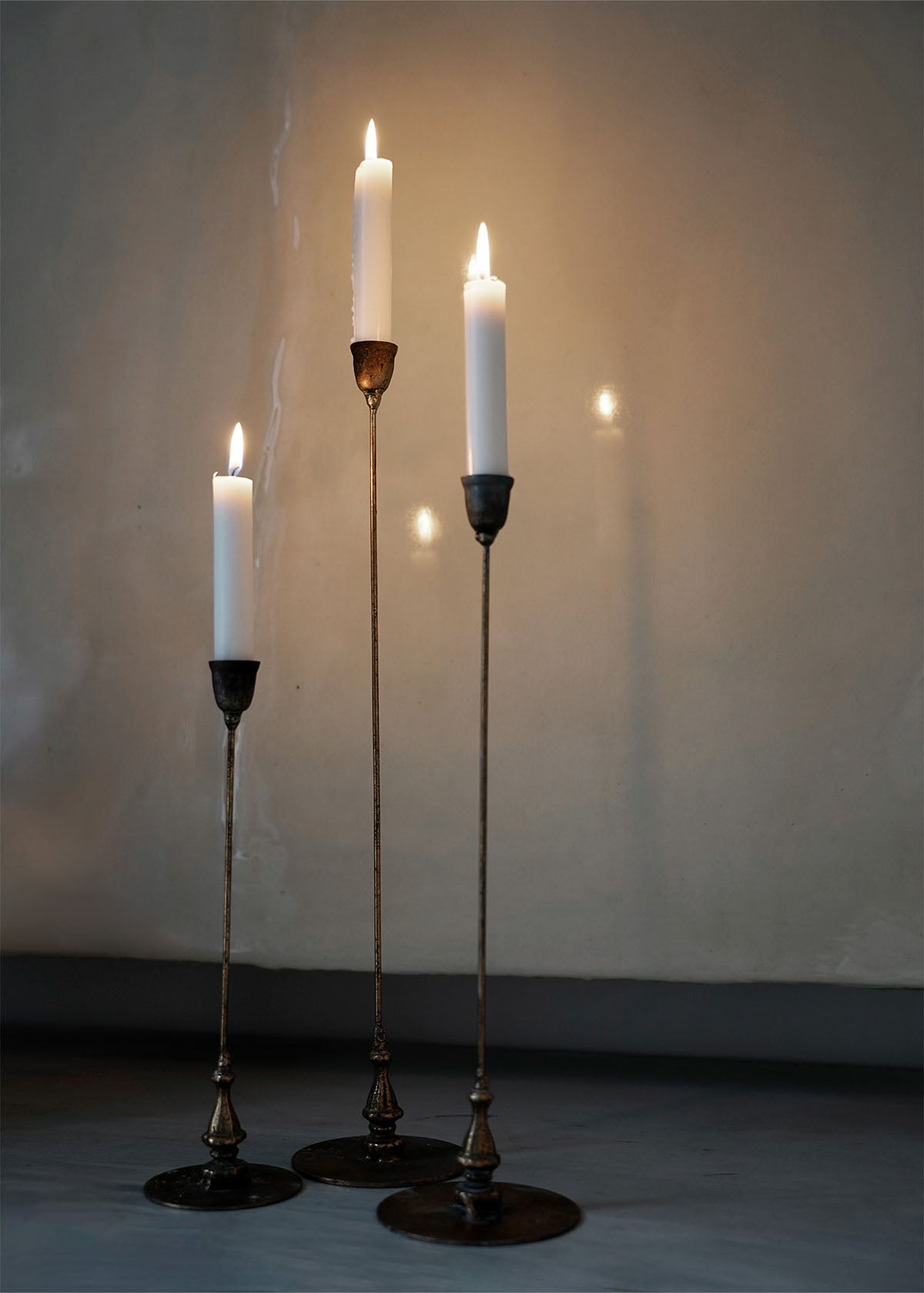 Brass candle holders