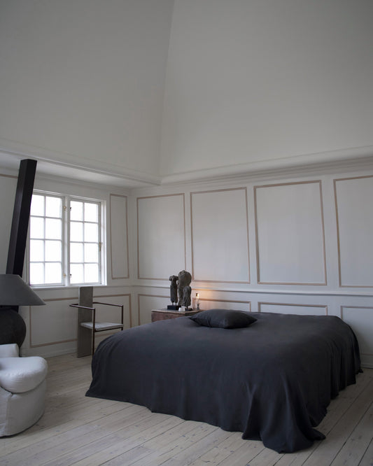 Linen Bedspread - Antracite