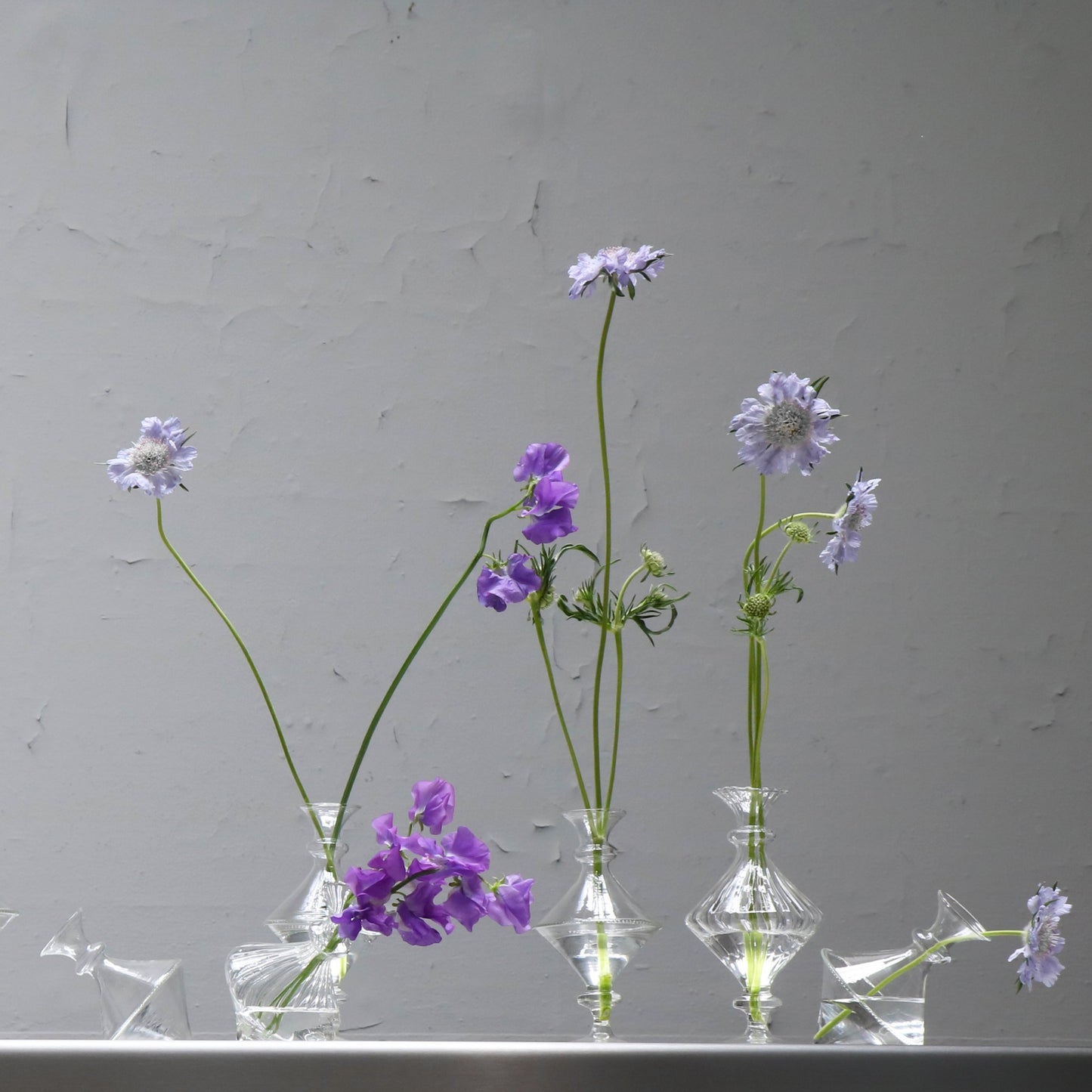 Tilted mouth blown Glass Vase