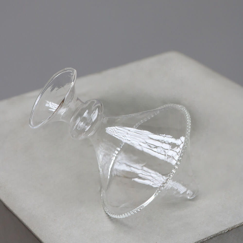 Mouthblown glass vase minimalistic interior design