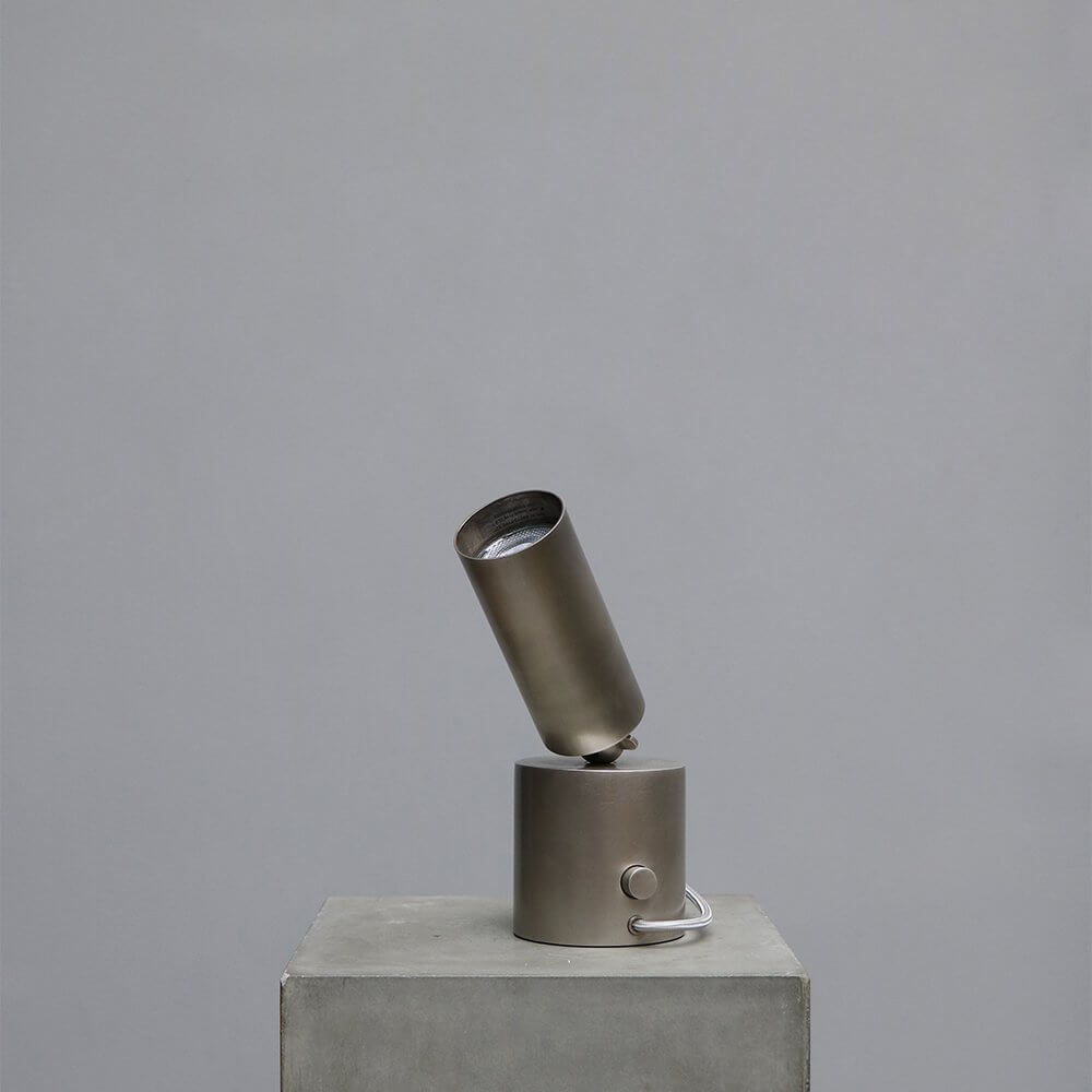 CYLINDER UPLIGHT in tarnished silver by Apparatus
