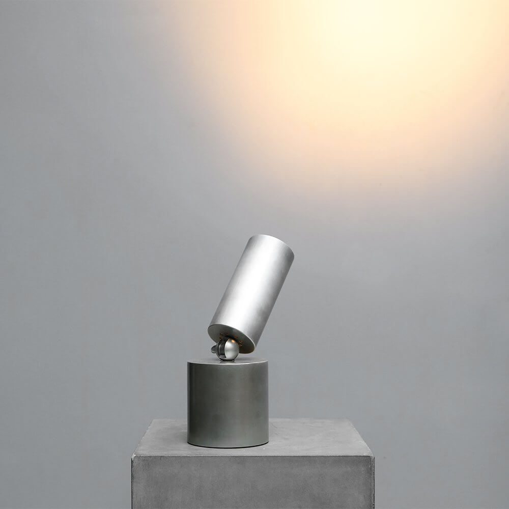 CYLINDER UPLIGHT in tarnished silver by Apparatus