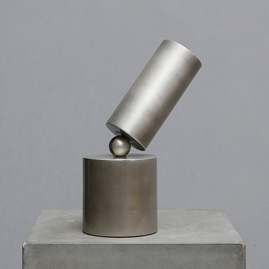 CYLINDER UPLIGHT in tarnished silver by Apparatus