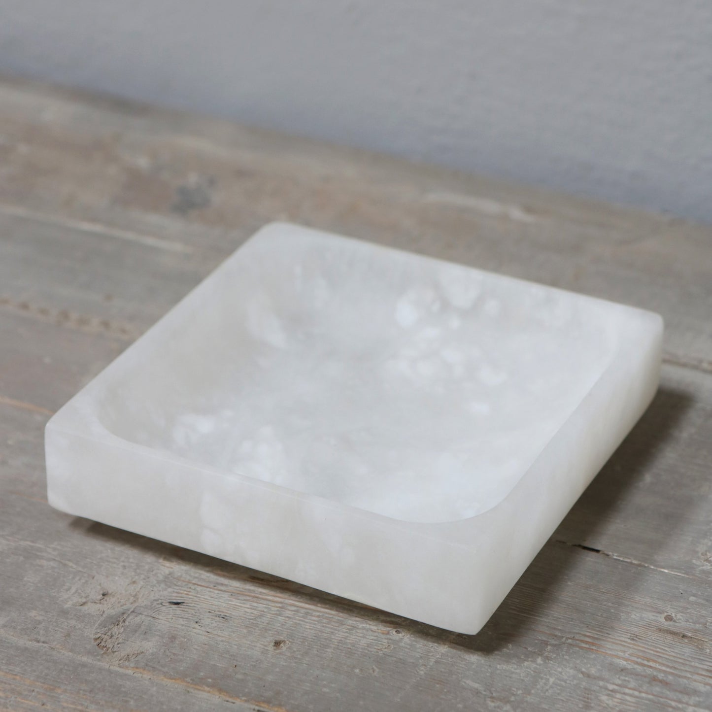 "Square tray in alabaster white" by Michaël Verheyden
