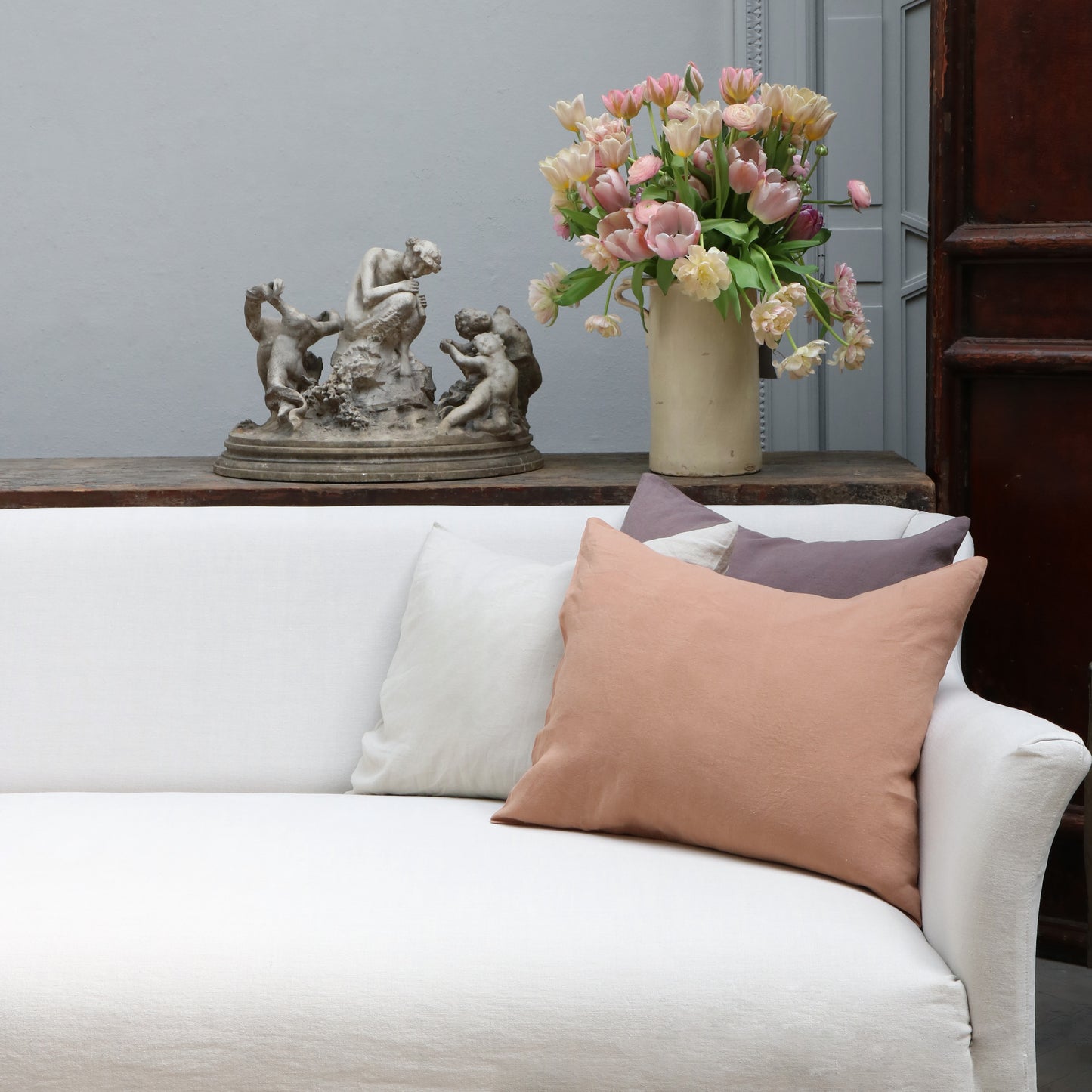 Linen Cushion cover - Albicocca