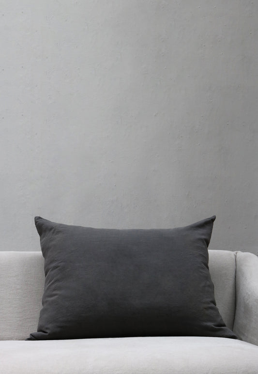 LINEN CUSHION COVER LARGE - Antracite