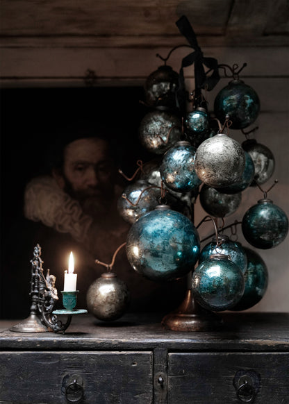 Enameled Bauble Peacock - X-Small