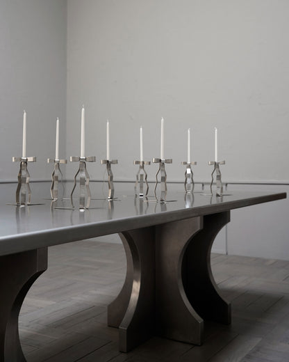 Bow Candle Holder - Silver Plated