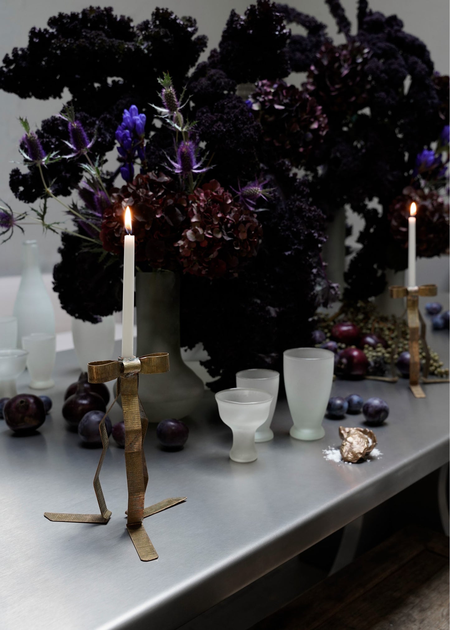 Bow Candle Holder - Brass
