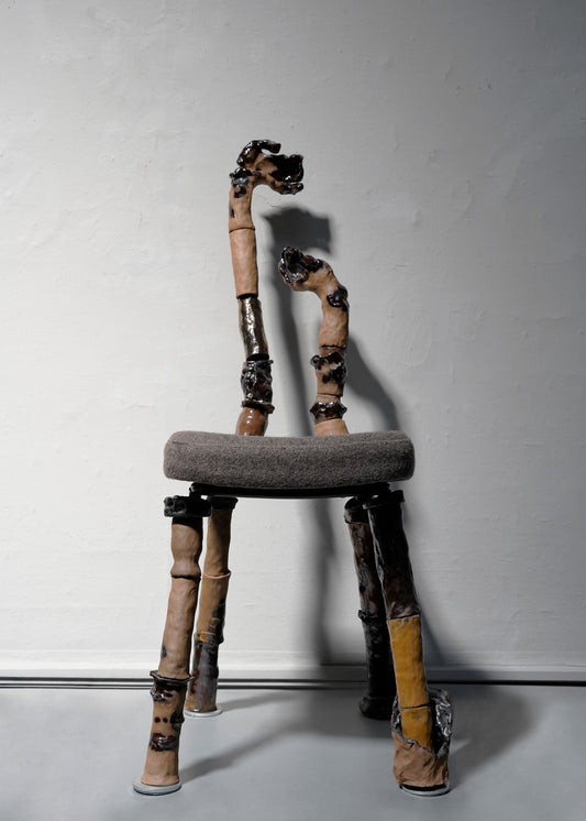 "Ceramic CHAIR #2" 2024 by Giovanni Leonardo Bassan