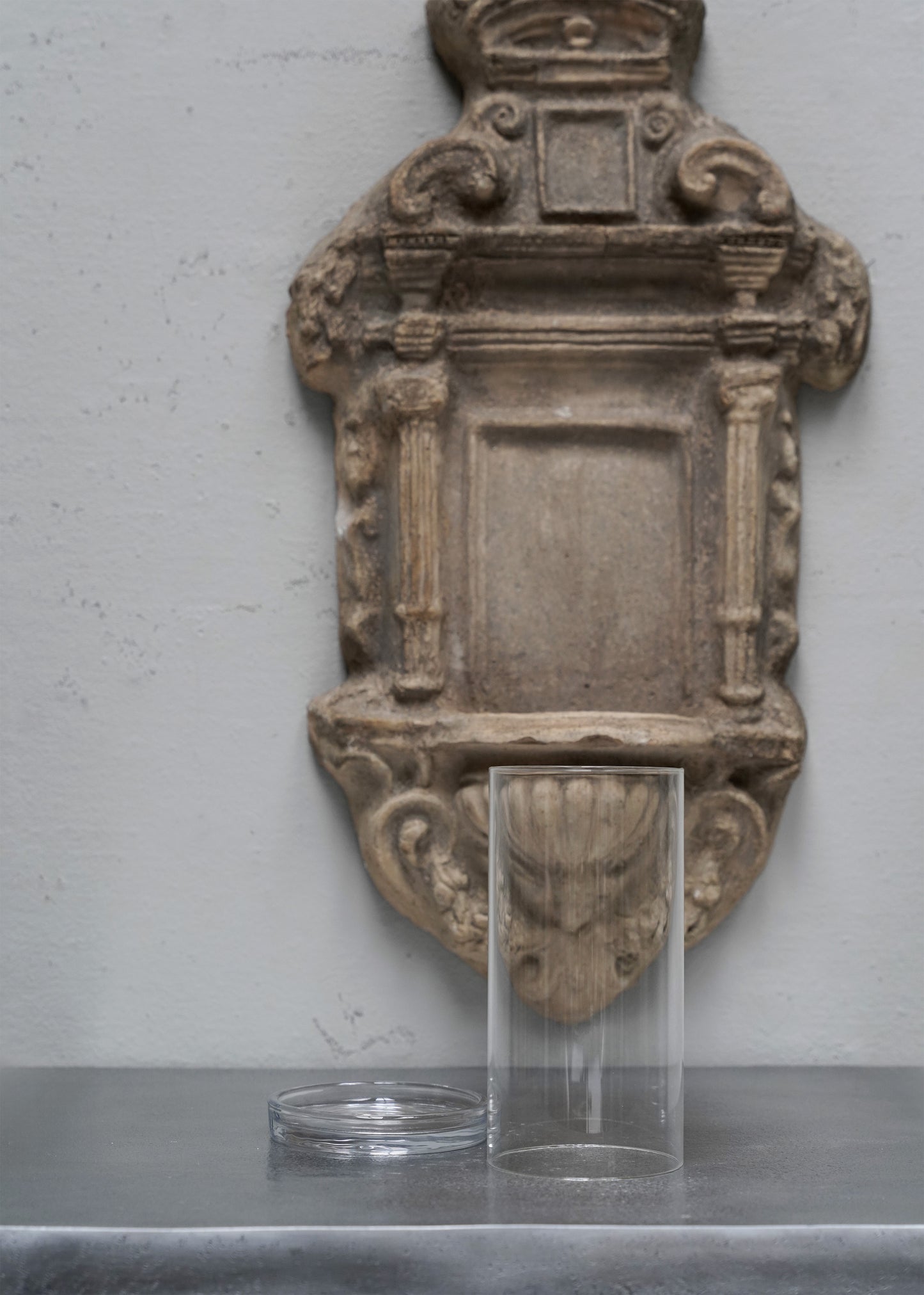 Glass cylinder candle holder - Small