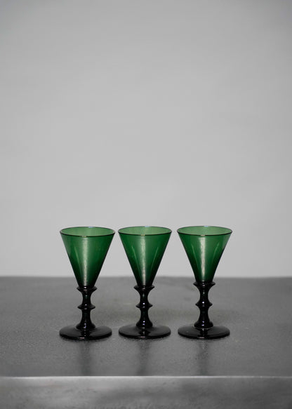 Green Glassware - 5 pieces