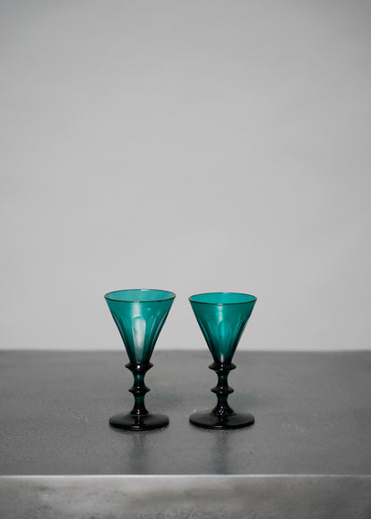 Green Glassware - 4 pieces