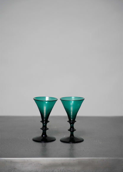 Green Glassware - 4 pieces