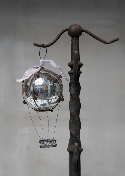 Hanging hot air balloon in glass