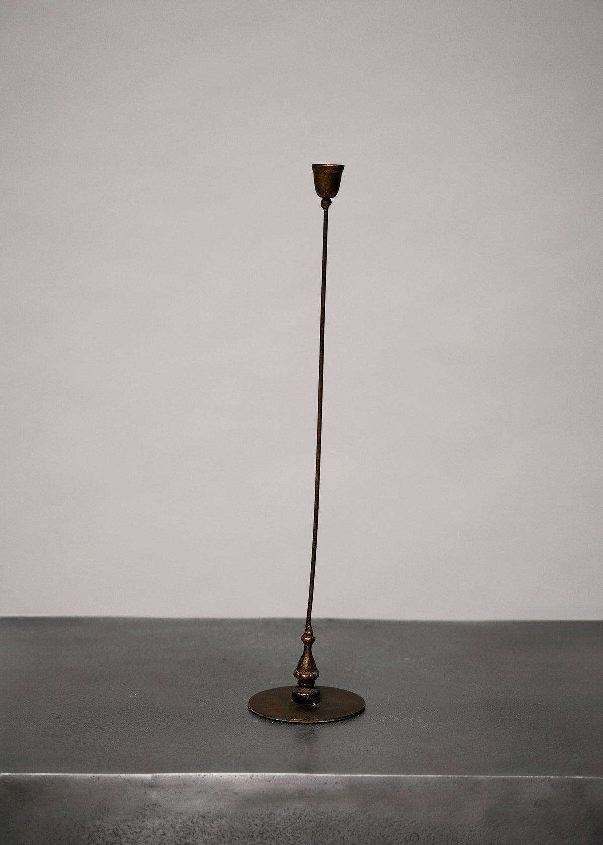 large brass candle holder