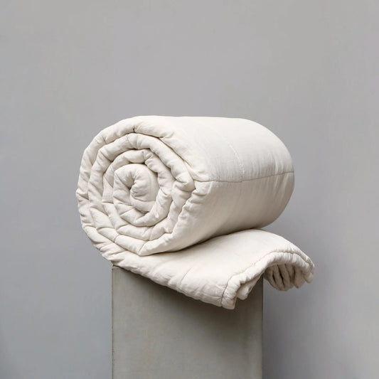 Linen Quilt Blanket - Marmo