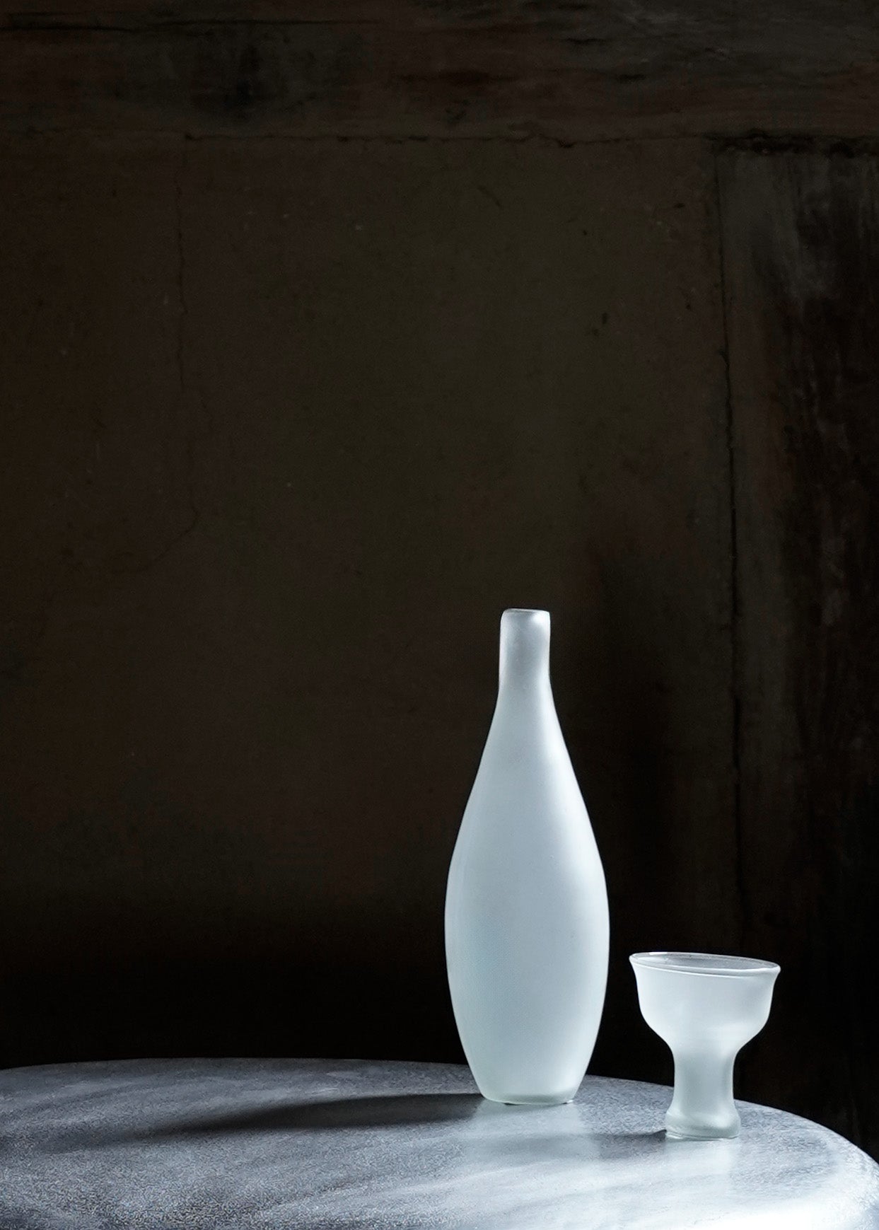 Matte glassware coupe by Oliver Gustav
