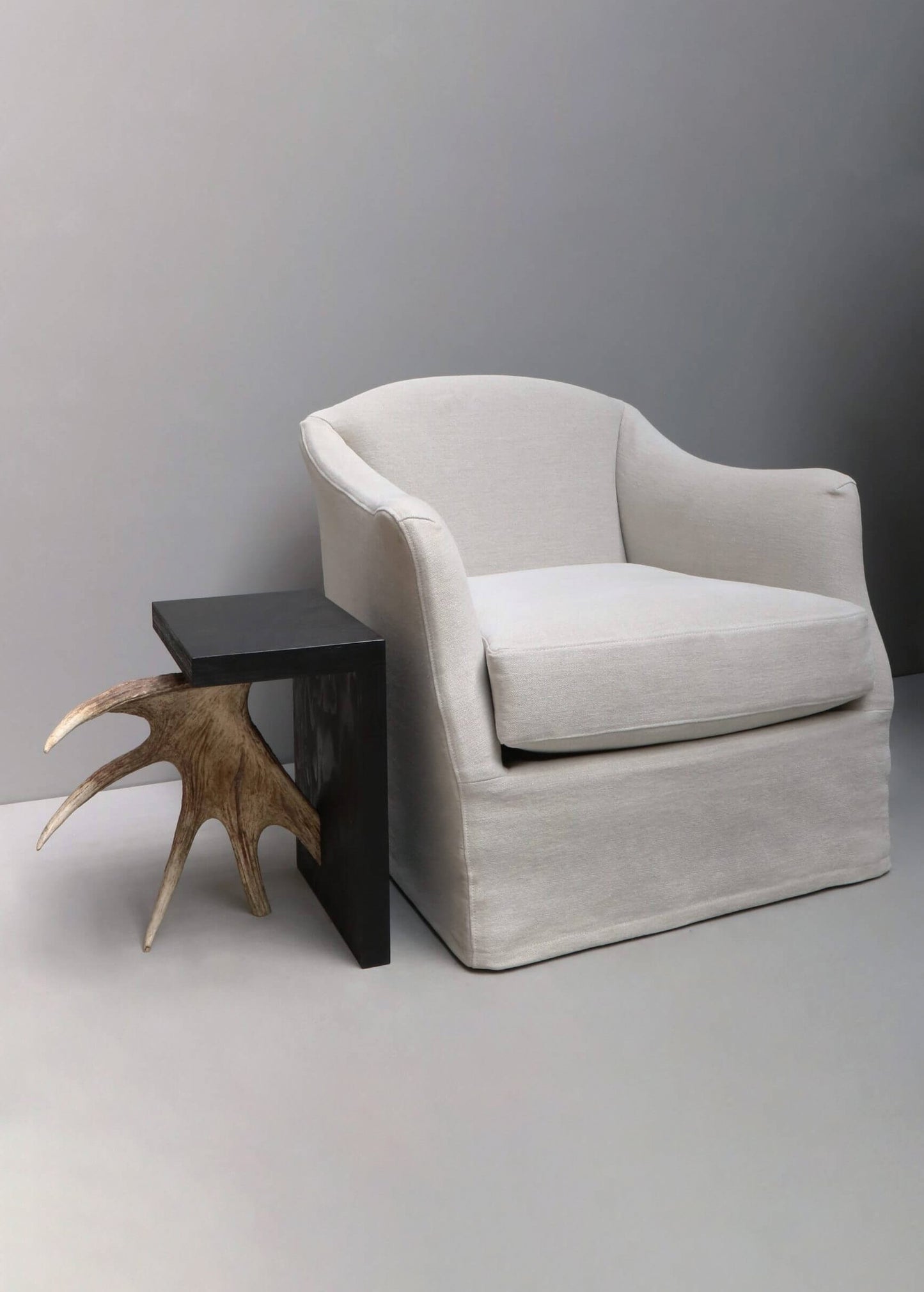 Stag T Side Table in Black by Rick Owens