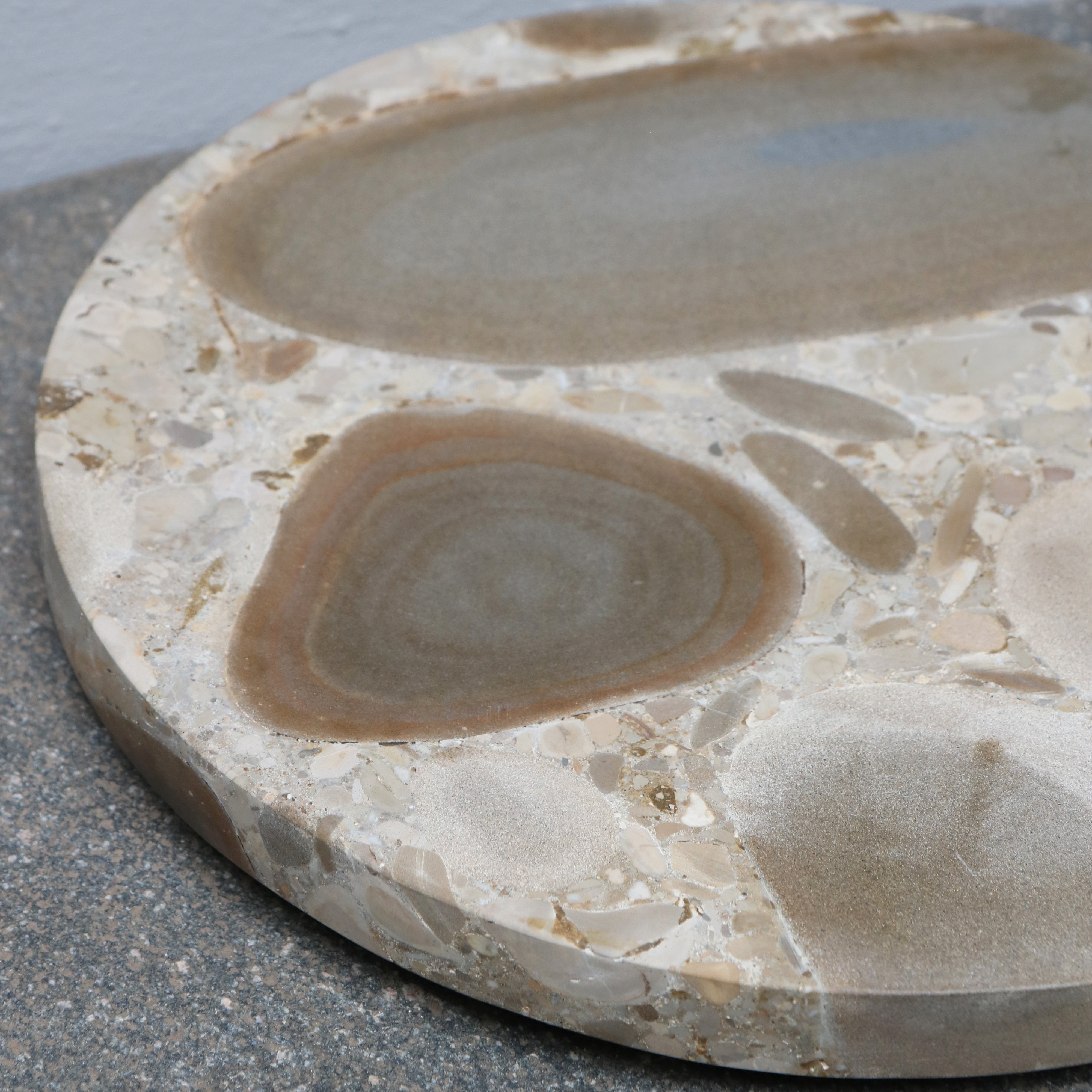 SEGMENT 50 PLATE IN BRECCIA ADRIANA MARBLE