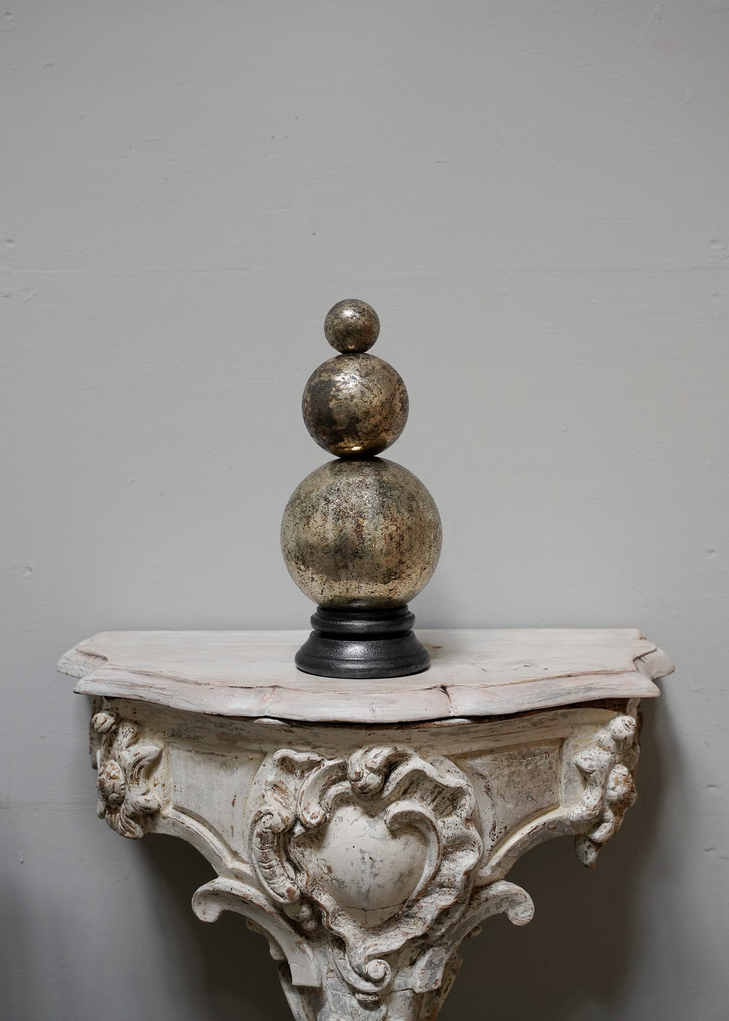 Snowman on aluminum stand in Silver - Small