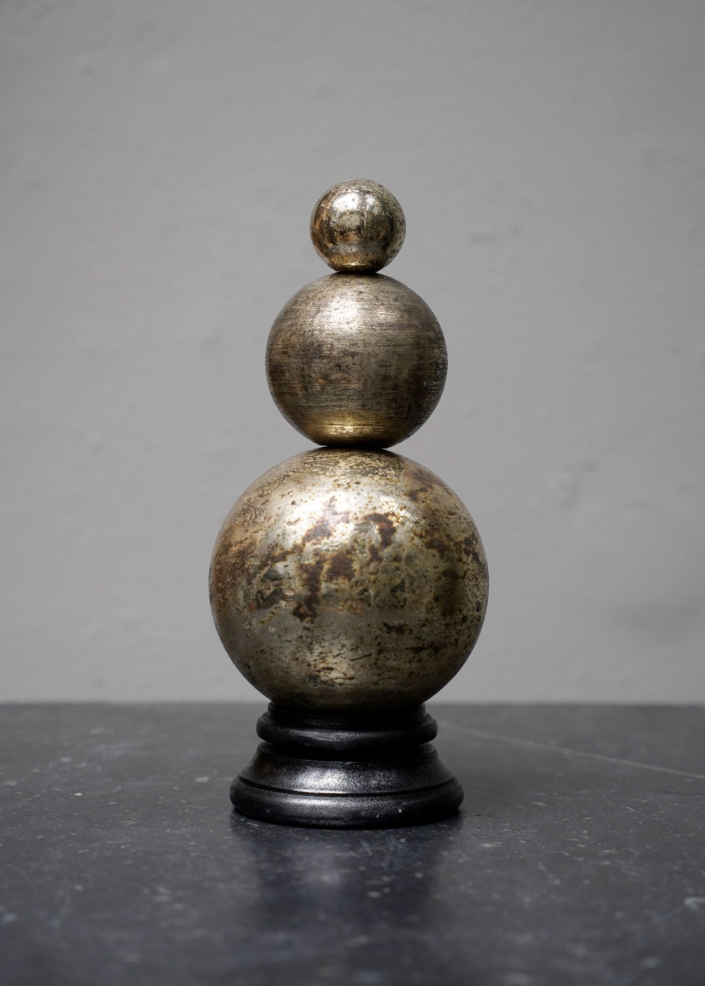 Snowman on aluminum stand in Silver - Small