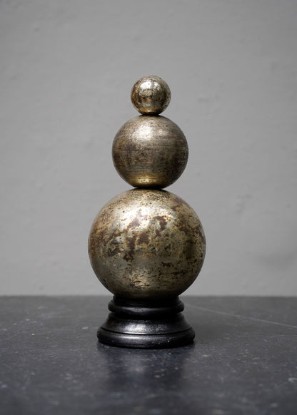 Snowman on aluminum stand in Silver - Small